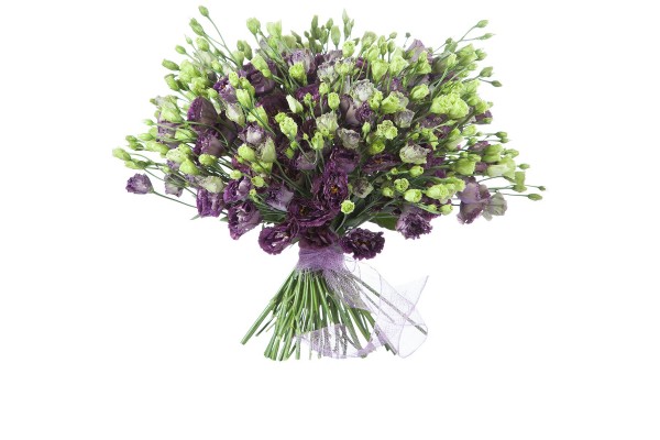 Букет из разноцветных эустом