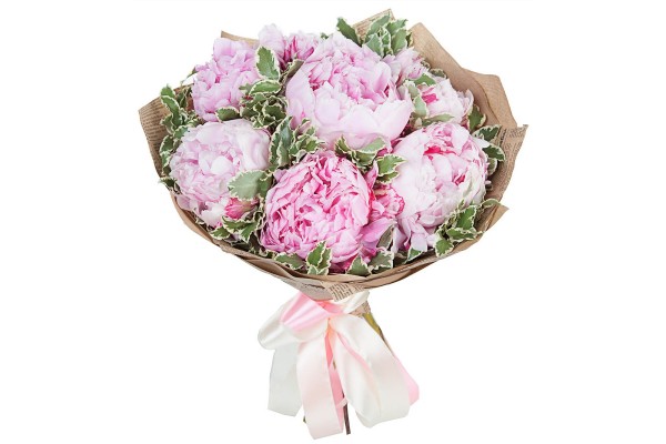 Букет из розовых пионов 