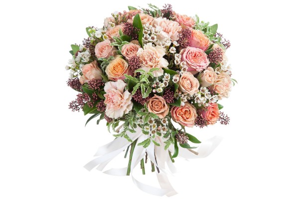 Букет из роз и гвоздик