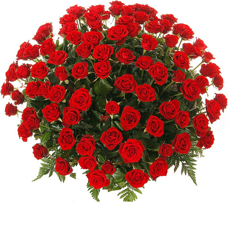 Цветочная композиция из красных роз