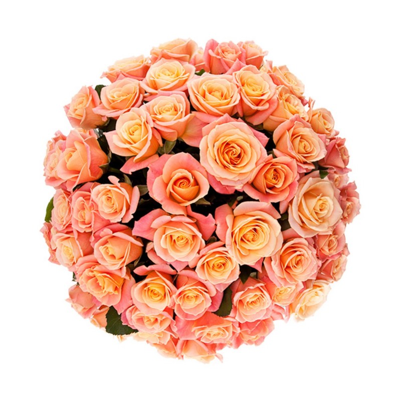Букет из персиковых роз “Мисс Пигги“