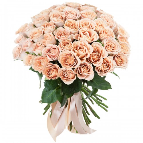 Букет из кремовых роз "Cappucino"