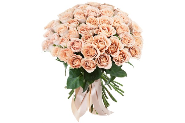 Букет из кремовых роз "Cappucino"