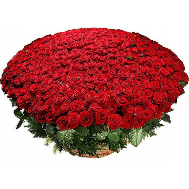 Цветочная  композиция из красных роз