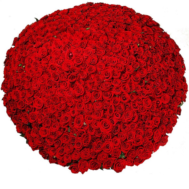 Цветочная  композиция из красных роз
