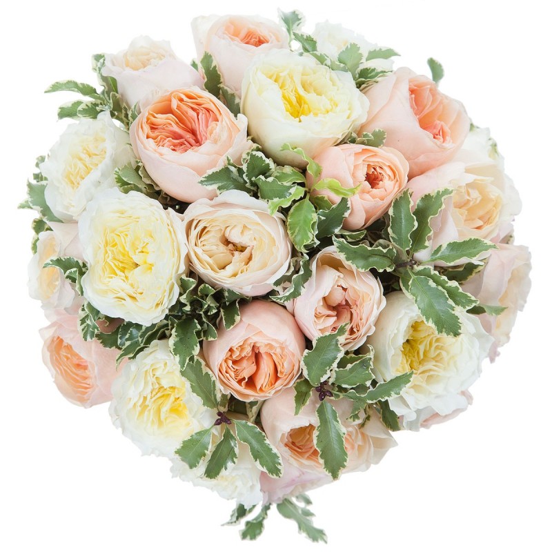 Букет из разноцветных роз “Девид Остин"