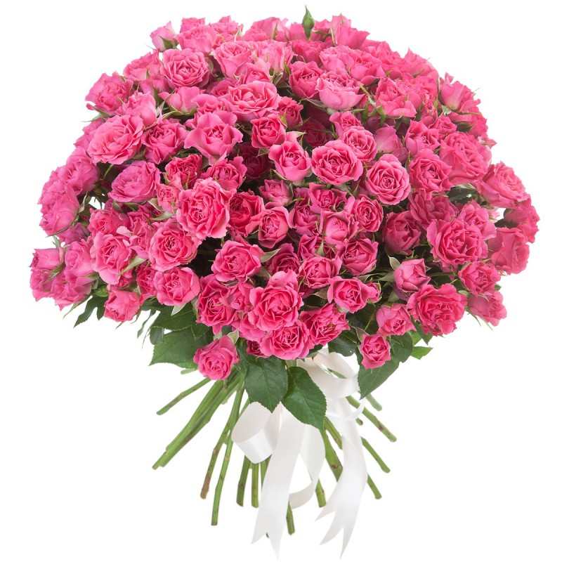 Букет из кустовых розовых роз “Спрей”