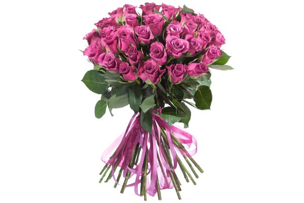 Букет из темно - розовых роз “Аскот  Премиум”