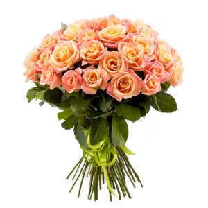 Букет из персиковых роз “Мисс Пигги“