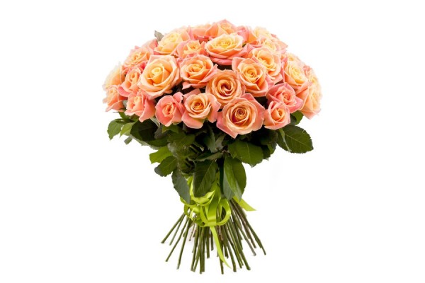 Букет из персиковых роз “Мисс Пигги“