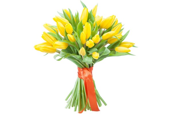 Букет из желтых Тюльпанов