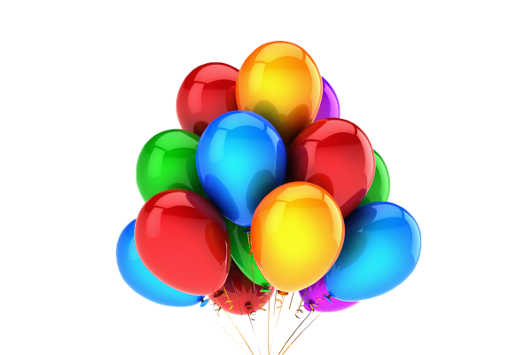 Воздушные шарики разноцветные 